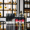 Essential Amino Acid-Infused Hair Care products on a reflective surface, showcasing revitalizing hair treatment options.