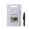 Mini Kitchen Chopping Board with Knife in packaging, ideal for quick food prep tasks in small spaces.