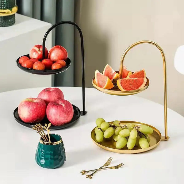 Nordic Style Light Luxury Double Layer Metal Lamp