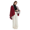 Model wearing Winter Solid Zipper USB Heated Electric Hoodie Shawl, showcasing its stylish design and functional zipper.