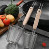 Stainless Steel Frying Basket with Wooden Handle