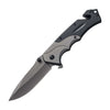 G10 Stainless Steel Folding Hunting Knife with a sleek blade and textured grip for outdoor utility.