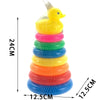 Rainbow Duck Stacking Tower Toy with colorful rings for sensory development and motor skills for infants