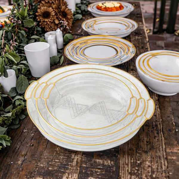 Gold Fruit Set Tray Set for Kitchen Counter