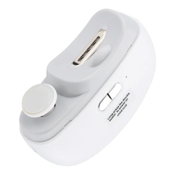 Home Use Automatic Electric Nail Clipper in white with a user-friendly design and automatic nail trimming features.