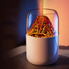 Volcano USB Humidifier & Aroma Diffuser with glowing lava-style design in a sleek container.