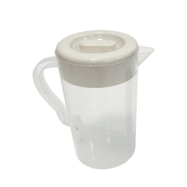 2L Cold Water Dispenser with Faucet and Cups clear pitcher for serving beverages.
