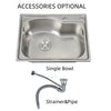 Single Bowl Pressed Stainless Steel Kitchen Sink