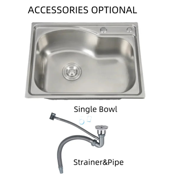 Single Bowl Pressed Stainless Steel Kitchen Sink