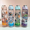 750ml Cartoon Space Plastic Water Bottle