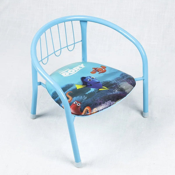 Thickened Children's Backrest Dining Chair with cartoon motif for kids' playroom or dining.