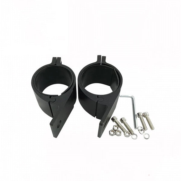 7mm LED Work Light with Flood Beam and Clamp Bracket mounting hardware and clamp fittings