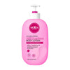 AHA Soothing 24H Moisture Body Lotion in a pink pump bottle, designed for dry and sensitive skin hydration.