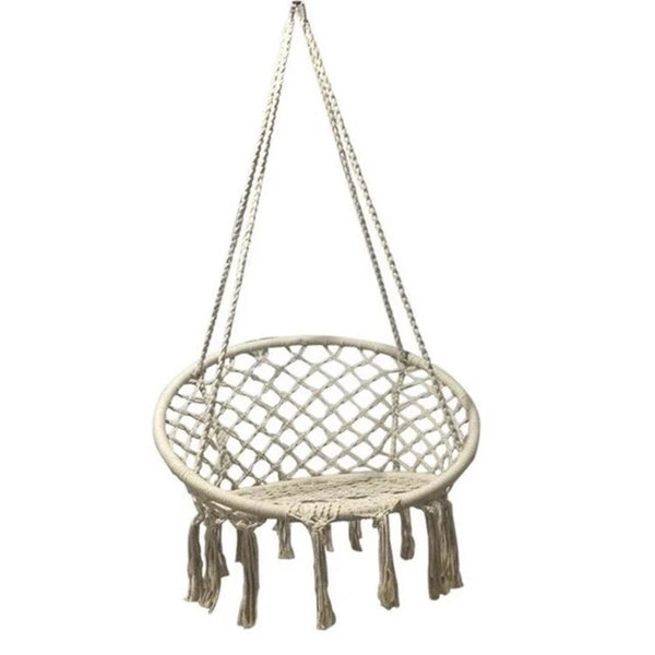Portable Heavy Duty Outdoor Rope Hammock for relaxing in your backyard, featuring durable and breathable design.