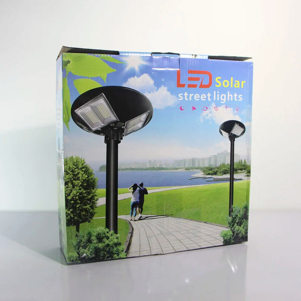 300W Solar Powered LED Flood Light Outdoor IP65 Waterproof packaging featuring solar street lights.