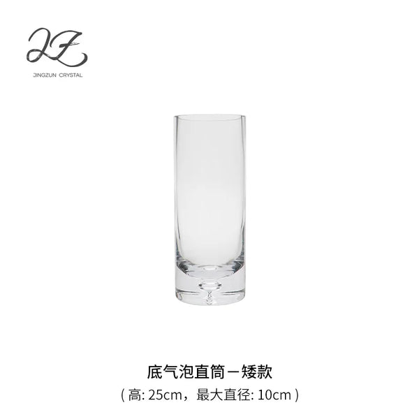 Tall Slim Glass Cylinder Vase for Table Decor