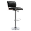 Adjustable Swivel Bar Stool with PU Leather Seat featuring a chrome base and a stylish design.