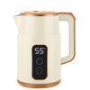 1.8L Stainless Steel Hot Water Kettle with temperature display and modern design.