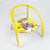 Thickened Children's Backrest Dining Chair featuring a colorful bear design on the seat, perfect for kids' mealtime.