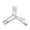 Extended Three-Prong Y-Shaped Socket Wrench featuring a durable chrome finish and ergonomic design for optimal torque control.
