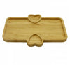 Bamboo 3 Section Rectangular Breakfast Serving Plate