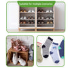 Image showcasing various shoes and socks stored neatly, highlighting the use of Shoe Deodorant Spray for freshness.