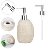 Home Decor Vase Luxury Hand Wash Soap Dispenser with resin construction and silver pump.