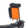 Electric Scooter Seat with Bag showcasing shock-absorbing seat and practical storage bag in vibrant orange color.