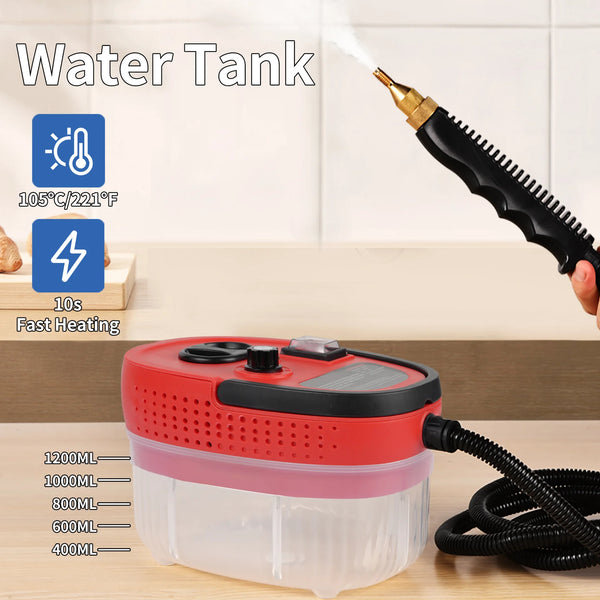 High Temperature 2500W Steam Cleaning Machine water tank with fast heating feature for effective steam cleaning.
