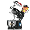 1400W Multifunction Stand Mixer with Meat Grinder featuring a mixing bowl, meat grinder, and blender on top.
