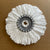 360 Degree Rotating Mop Head Replacement with white mop fibers and gray center, designed for seamless cleaning.