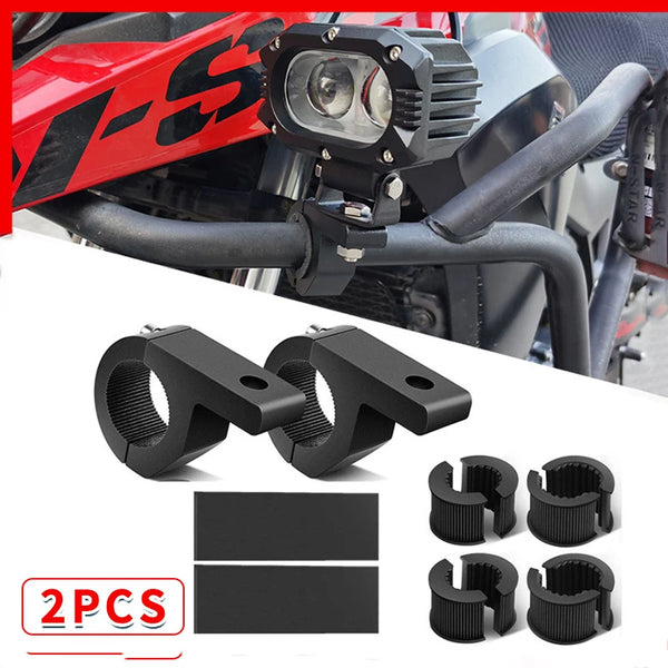 7mm LED Work Light with Flood Beam and Clamp Bracket accessories and mounting hardware for offroad vehicles.