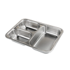 SUS304 Stainless Steel 3 Compartment Food Tray showcasing its durable and sleek design.