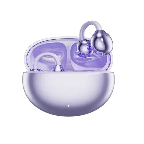 Wireless Ear-Clip Sports Earbuds in a stylish charging case, perfect for workouts and active lifestyles.