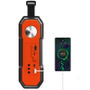 4500mAh Solar Lighting System with Bluetooth Speaker showing power outlet and connected phone.