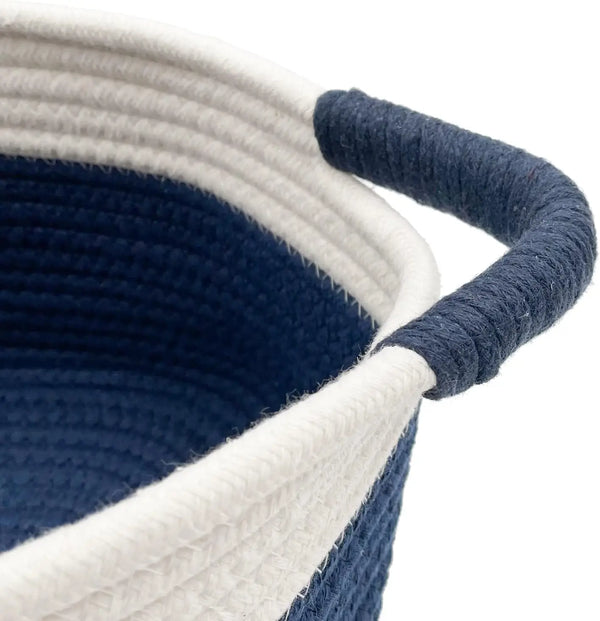 Cotton Rope Woven Storage Basket Suite featuring soft fabric and sturdy handles for stylish and practical organization.