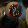 Universal 5-Speed Leather Gear Shift Knob with smooth grip and clear gear pattern.