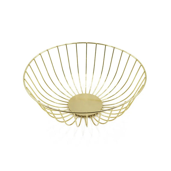 Elegant gold Metal Storage Rack showcasing a modern design, perfect for home decor and organization.