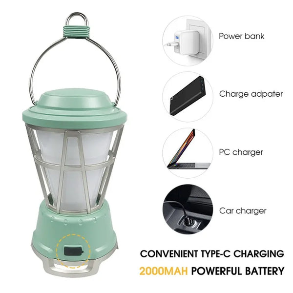 Vintage USB Rechargeable Hanging Lantern