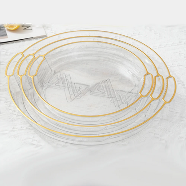 Gold Fruit Set Tray Set for Kitchen Counter