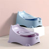 New Plastic Baby Training Potty in blue and purple colors, designed for safe and supportive potty training.