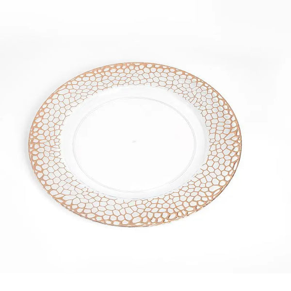 Gold Patterned Plastic Charger Plate