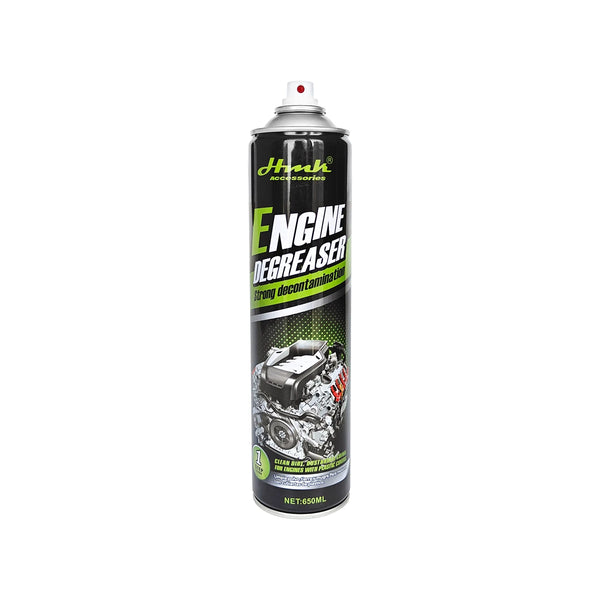 650ml Engine Degreaser Cleaner Spray can featuring engine soot and oil removal capabilities.