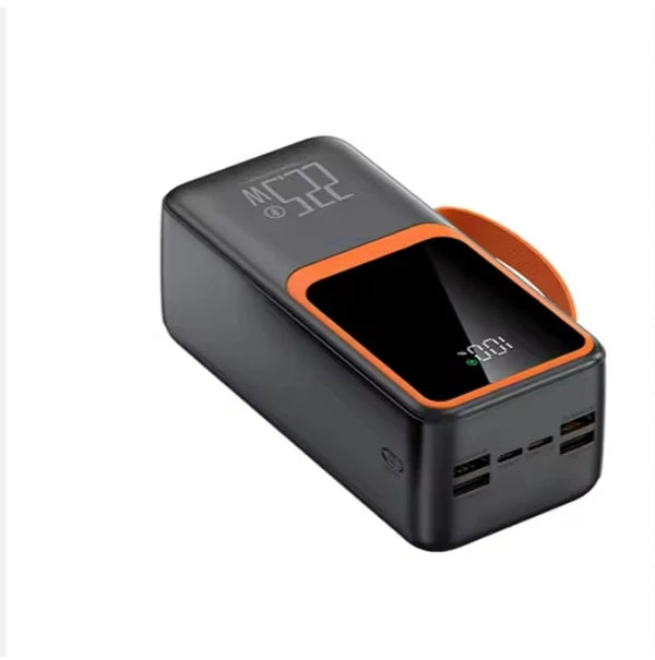 58000mAh Waterproof Power Bank with 22.5W Fast Charging, high-capacity power bank with USB ports.