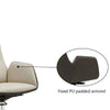 High Back Executive PU Office Chair showing fixed PU padded armrest for added comfort and support.
