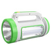 High Lumen USB Rechargeable LED Flashlight with green accents and handheld design for outdoor and emergency use.
