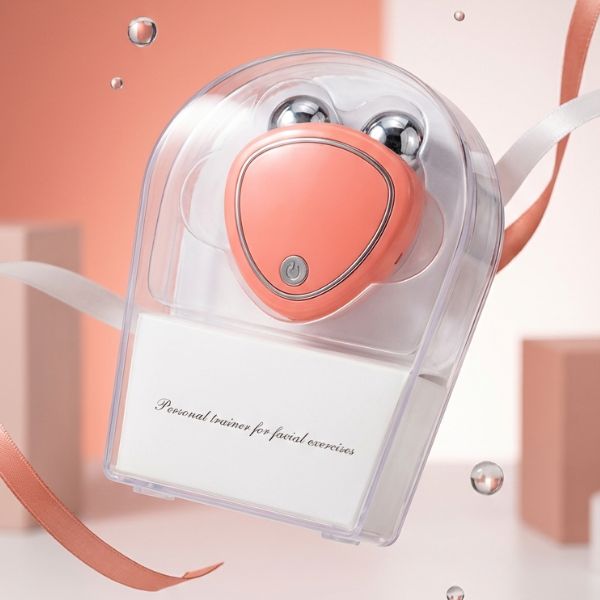 Household Facial Microcurrent Beauty Device Dual Roller