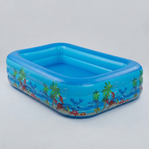 Inflatable Rectangular Kids Swimming Pool 180x130x56 CM