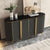 Perfect Dealz Italian Style Luxury Black Gold Dining Room Sideboard