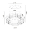 Jewelry Organizer Storage Box Transparent Delicate dimensions showcasing clear storage compartments for easy jewelry access.